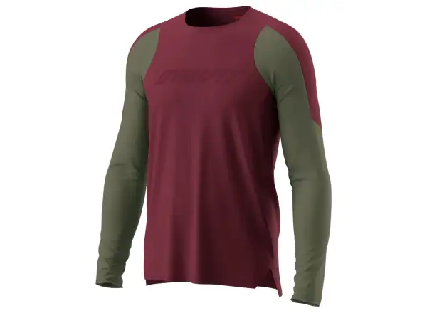 Dynafit Ride men's jersey long sleeve Burgundy