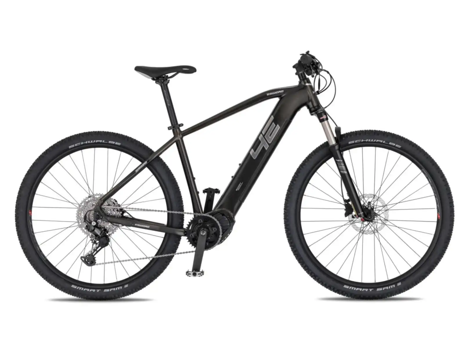 4EVER Esword Team 835 mountain e-bike Pearlized black/silver - Verified