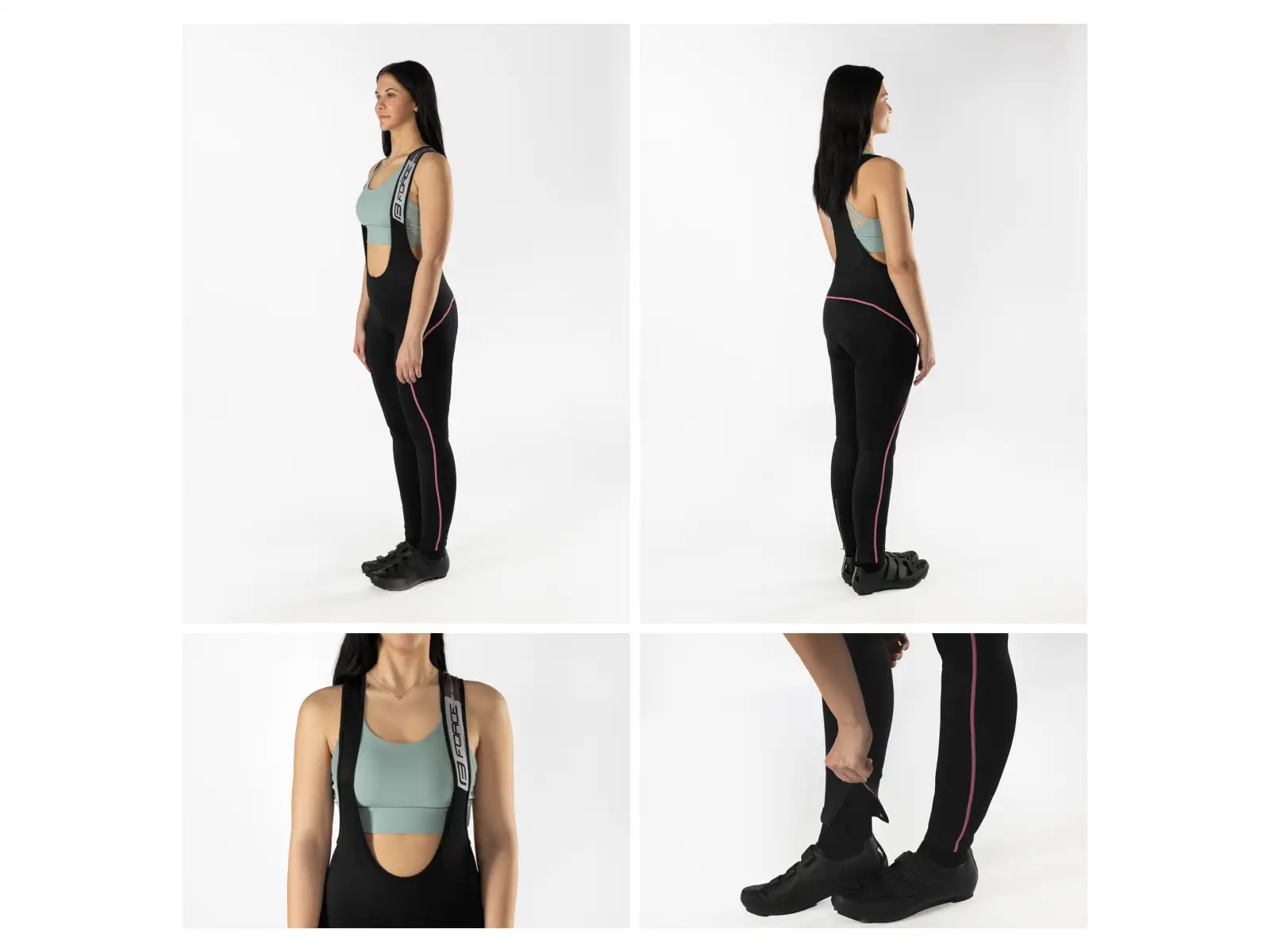 Force Reflex Line Lady women's bib pants with padding black