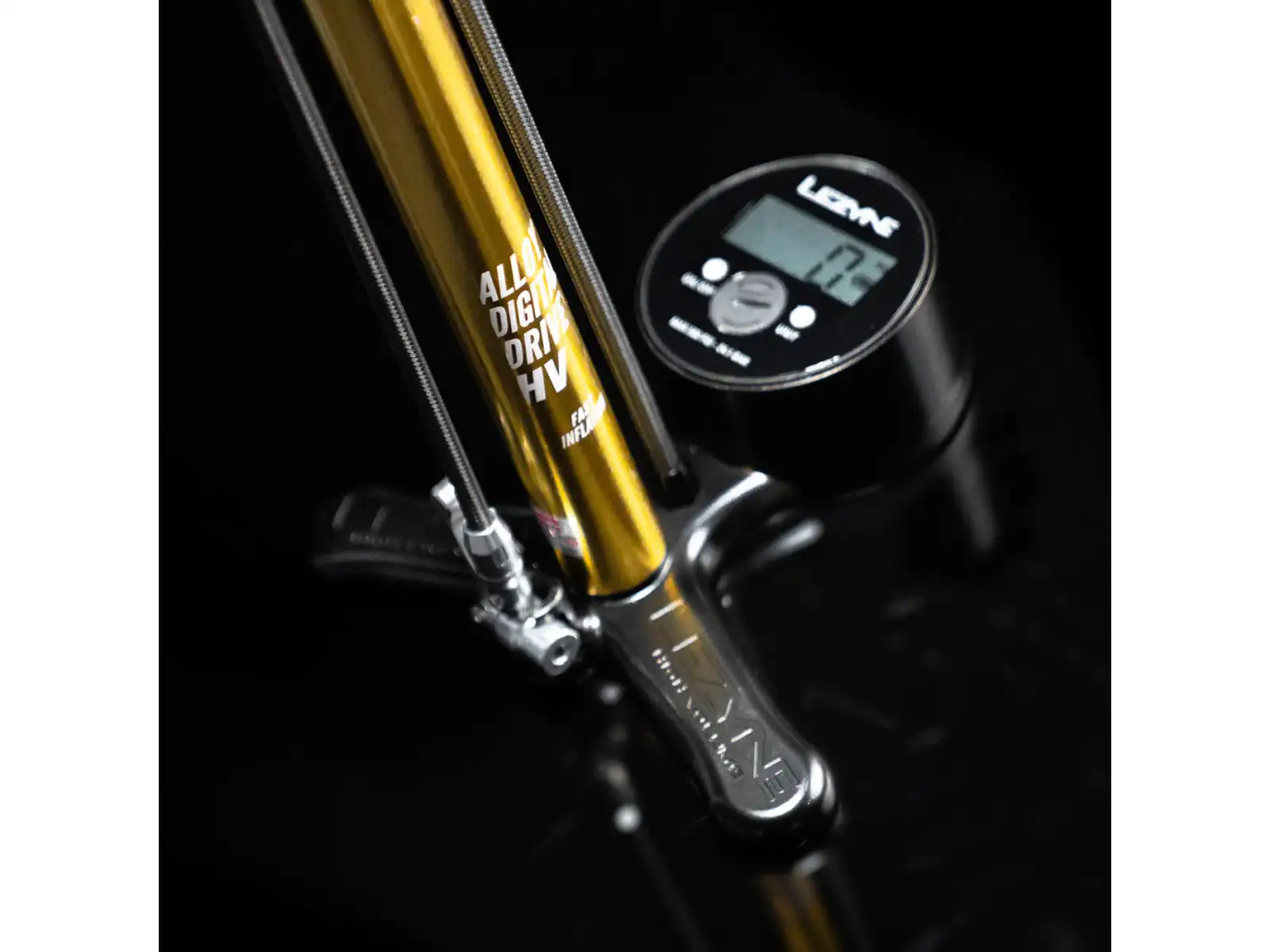 Lezyne 18K Digital Drive floor pump GOLD/BLACK