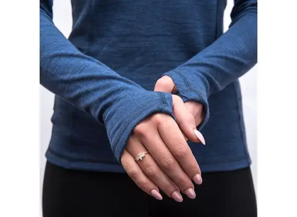 Sensor Merino Bold women's long sleeve shirt Cool Blue
