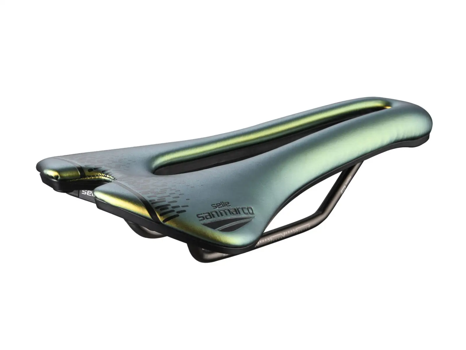 Selle San Marco Aspide Short Open-Fit Racing Narrow saddle Iridescent Gold