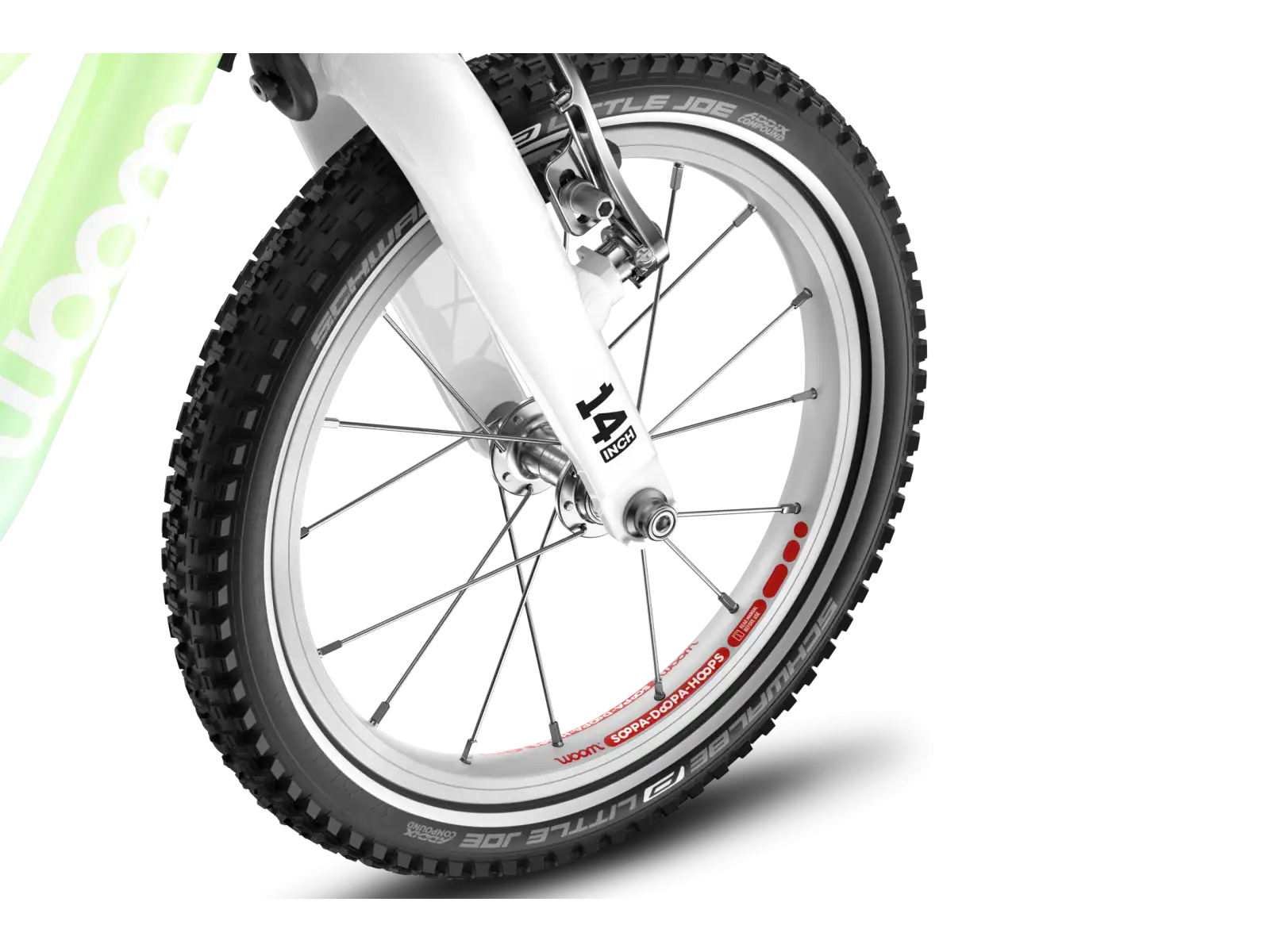 Woom GO 1 Plus children's balance bike 14 Spearmint Crush Limited