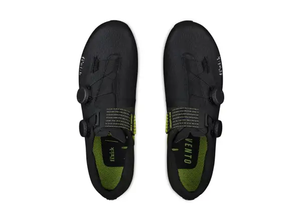 Fizik Vento Stabilita Carbon road men's cycling shoes Black/Yellow Fluo