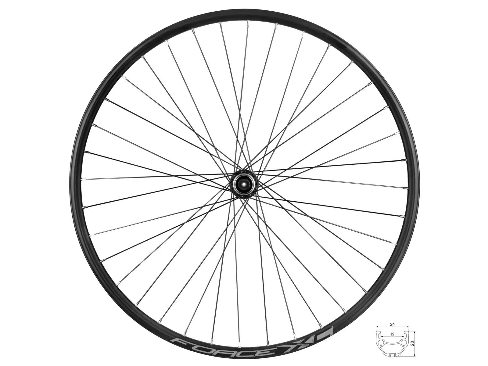 Force XC Disc 29 CL front wheel hub Shimano