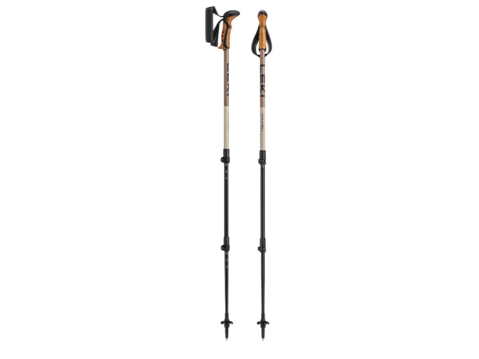 Leki Khumbu trekking poles black-pale clay light-pale clay dark