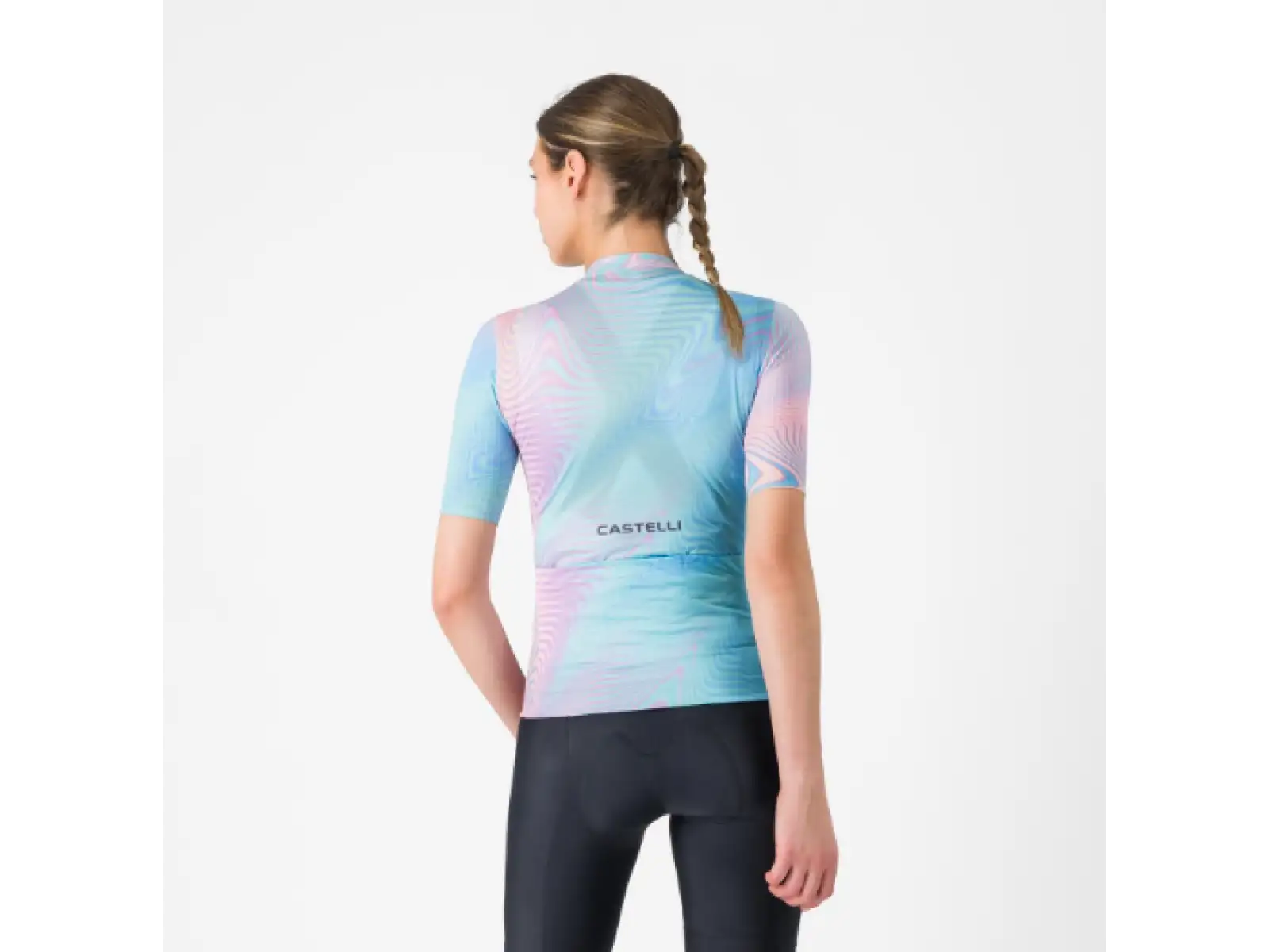 Castelli Cosmic Vortex women's jersey short sleeve Multicolor Pink Green