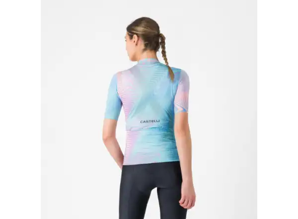 Castelli Cosmic Vortex women's jersey short sleeve Multicolor Pink Green