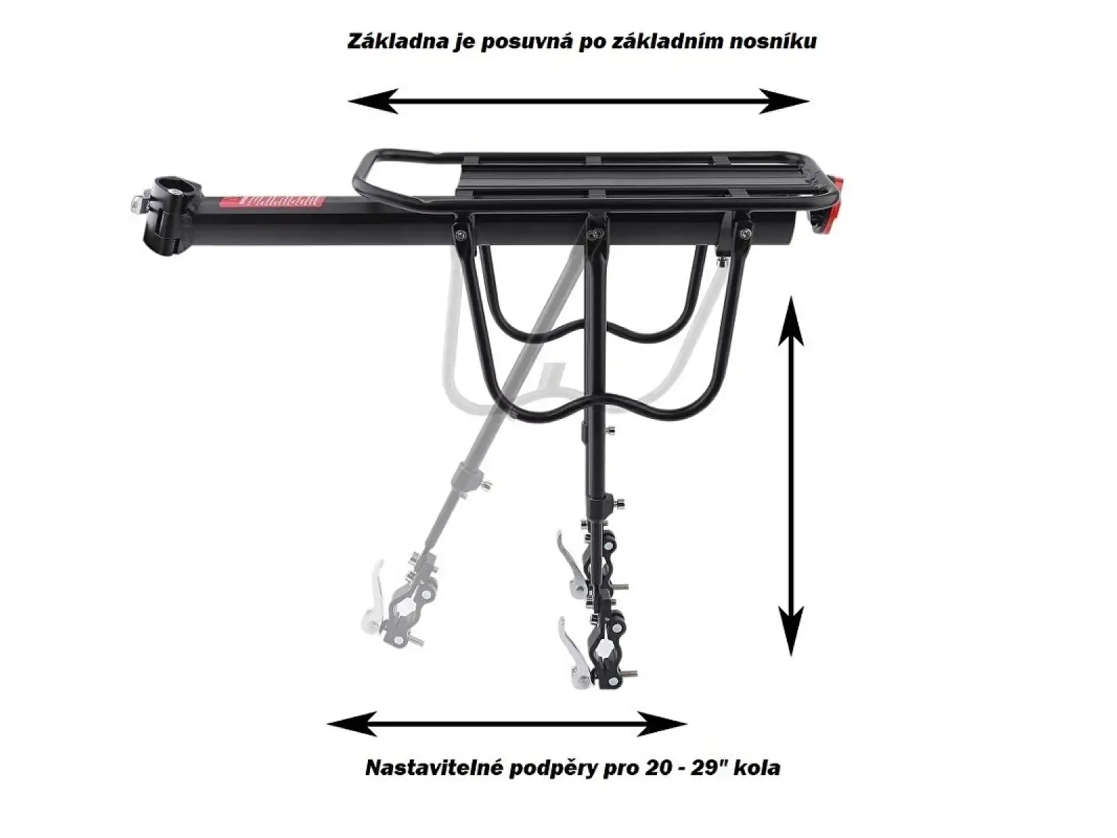 MAX1 Rock seatpost-mounted rack with stays 20-29" black