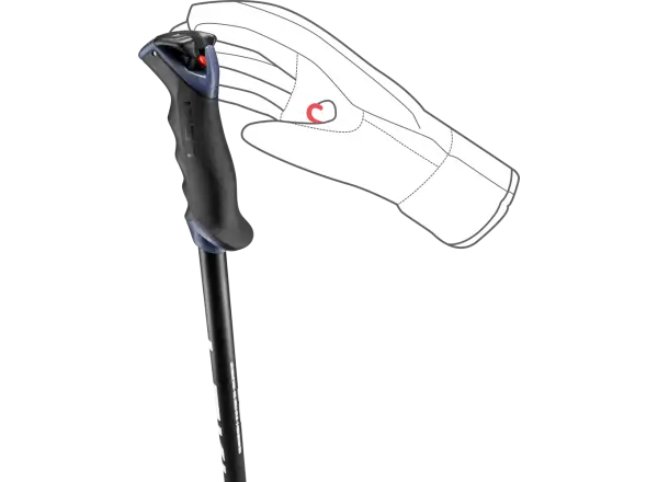 Leki Voltec TR downhill poles Dark anthracite-black-white