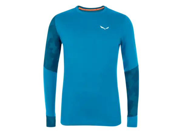 Salewa Cristallo Warm AMR Long Sleeve T-Shirt Men Cloisonne Blue