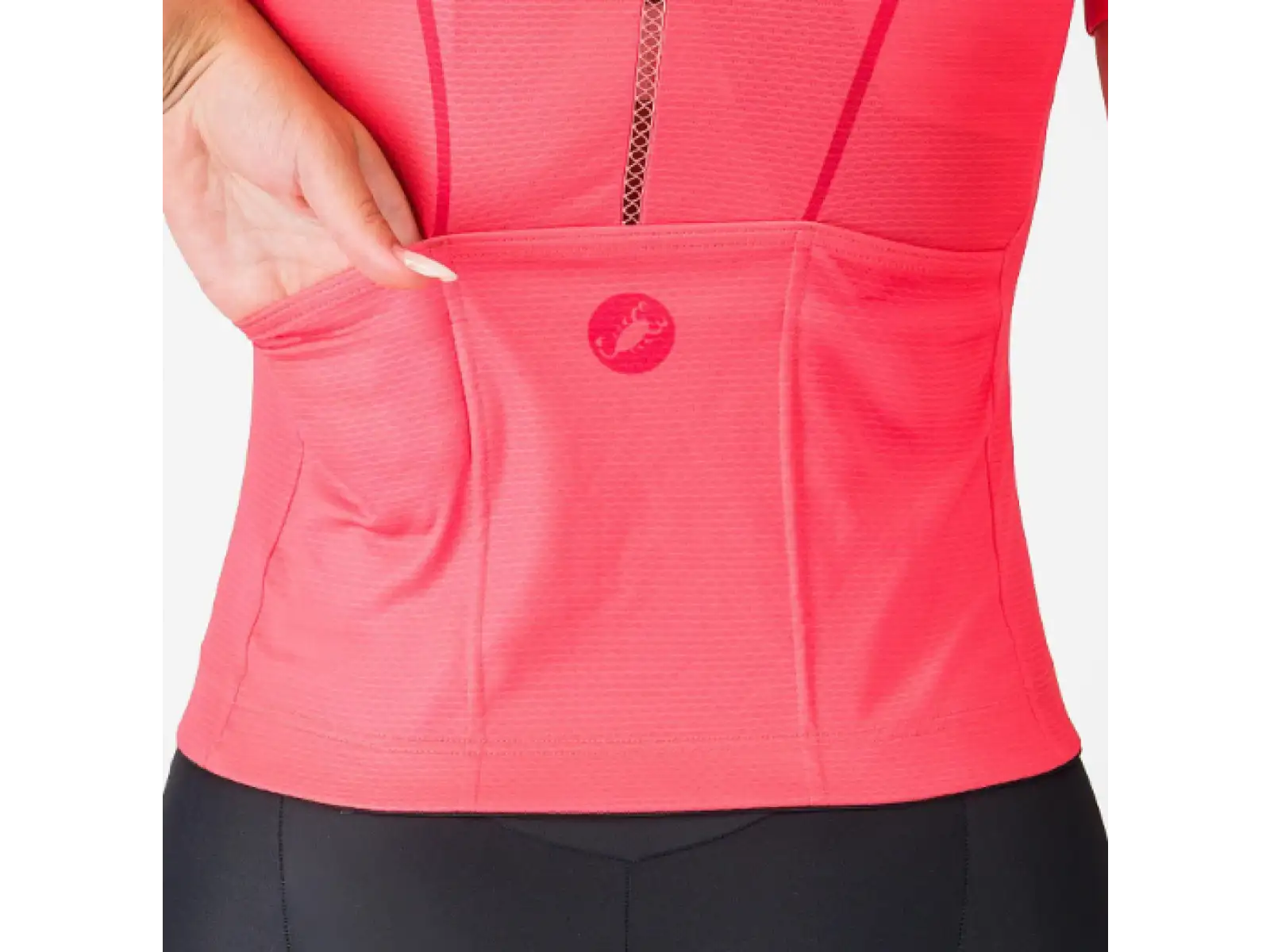 Castelli Anima Flow women's jersey short sleeve Brilliant Pink/Hibiscus