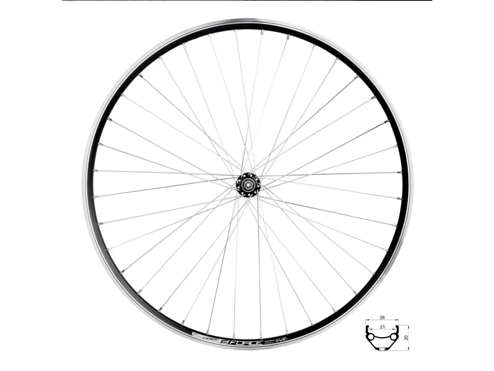 Force Prime 622x21 front laced wheel hub Force F80402 QR