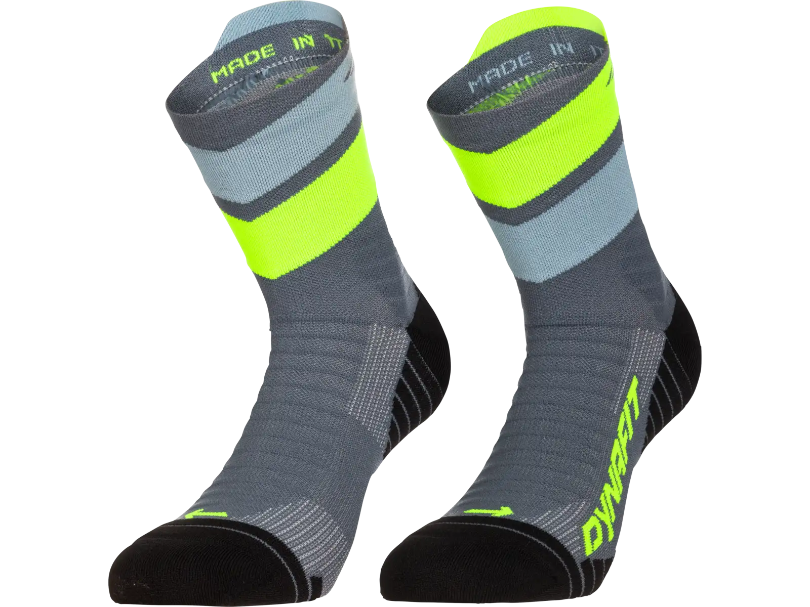 Dynafit Ultra Mid running socks Cinder/Ultra Yellow