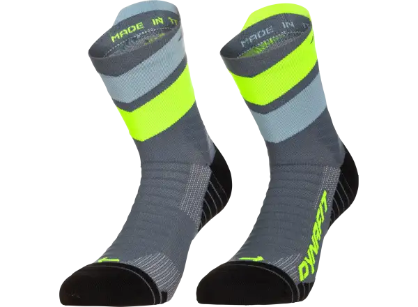 Dynafit Ultra Mid running socks Cinder/Ultra Yellow