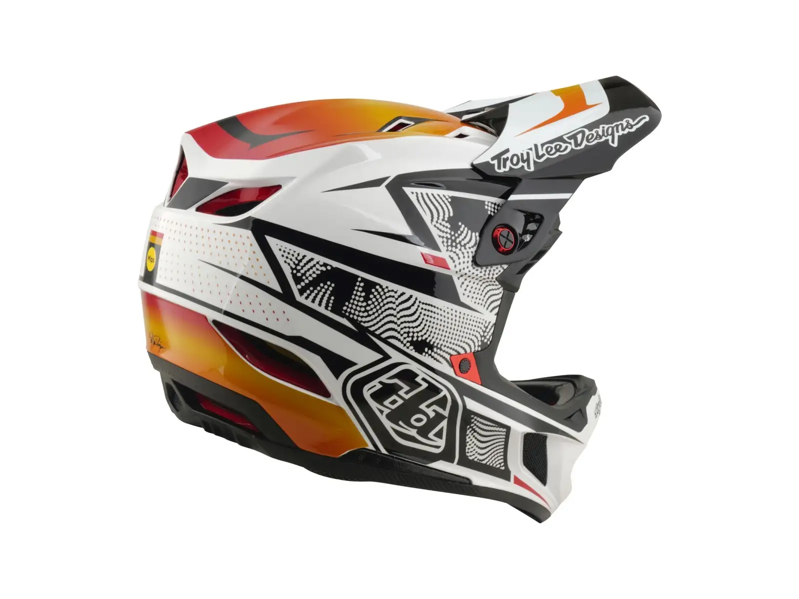 Troy Lee Designs D4 Composite MIPS helmet Lined up White