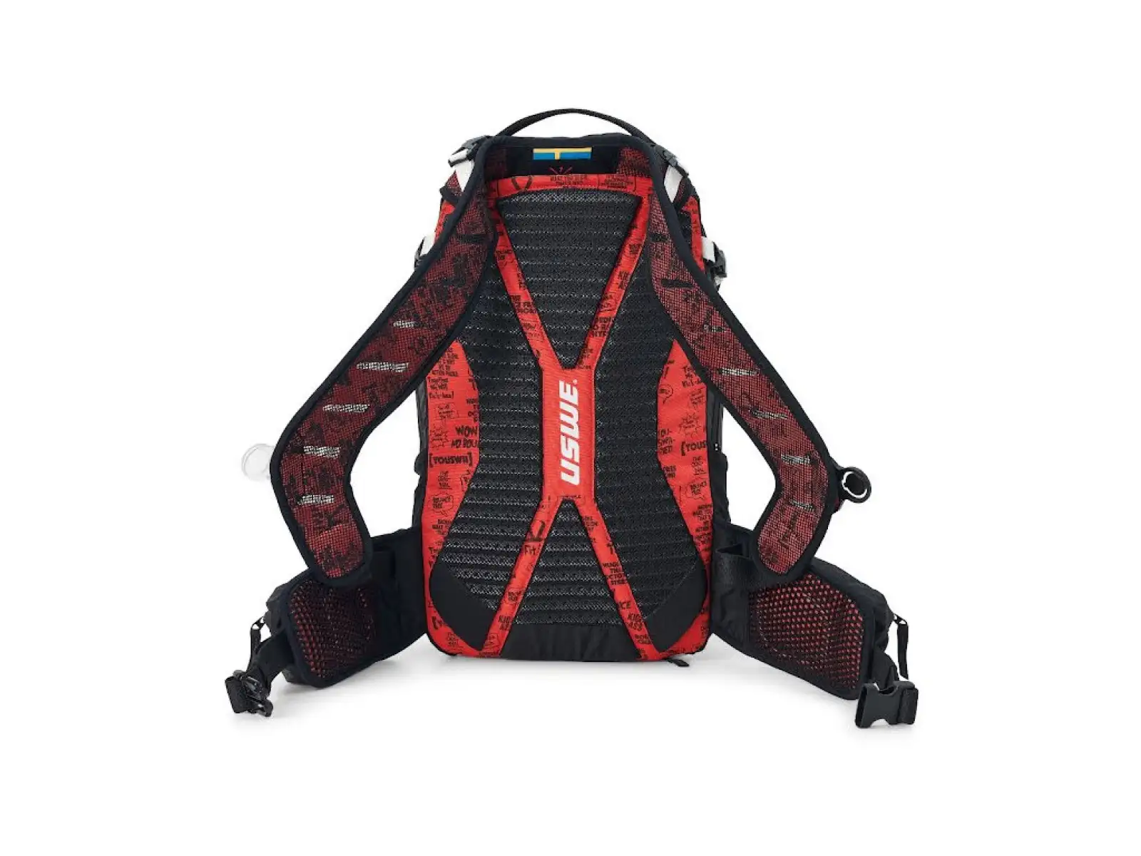 USWE Flow 16 backpack with back protector Black/Red 16 l