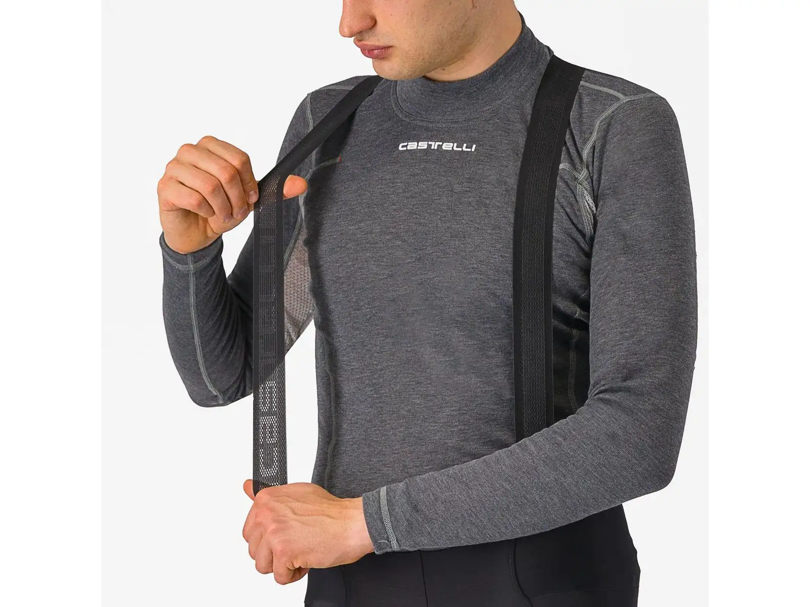 Castelli Espresso Bibtight men's pants with brace and insert Black