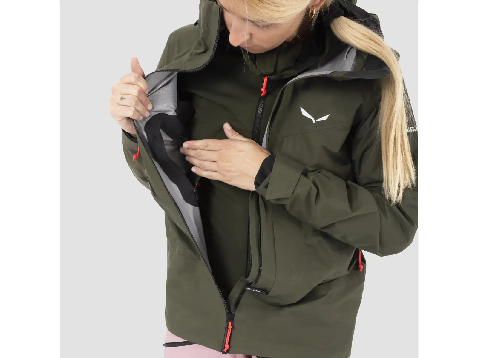 Salewa Sella 3L Powertex women's jacket Dark Olive
