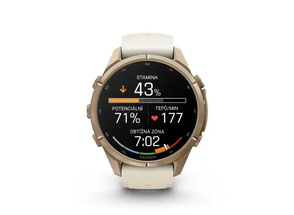 Garmin fenix 9 Pro inReach 43 mm smart watch Autumn gold titanium/Cream/french gray