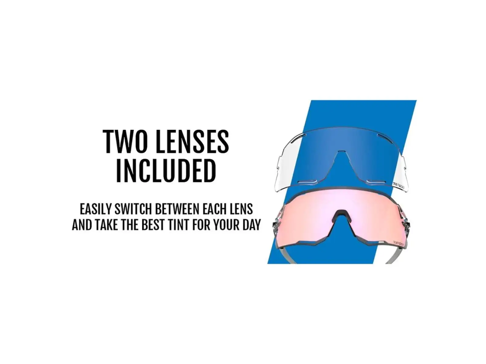 Tifosi Rail Race sport sunglasses Crystal Clear/Clarion Rose/Clear