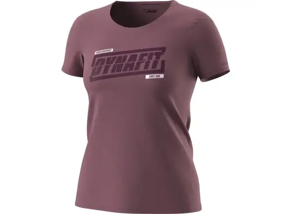 Dynafit Graphic Cotton women's T-shirt Dark Rose/Tabloid