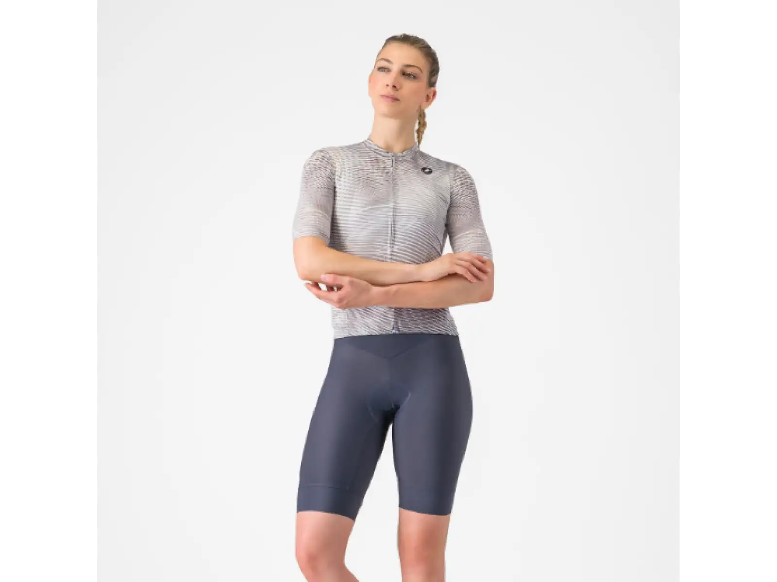 Castelli Prima 2 DT women's bib shorts Twilight Blue/Hibiscus