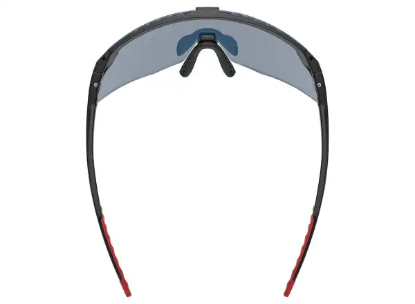 Uvex Pace Stage S sunglasses Black Matt/Mirror Red