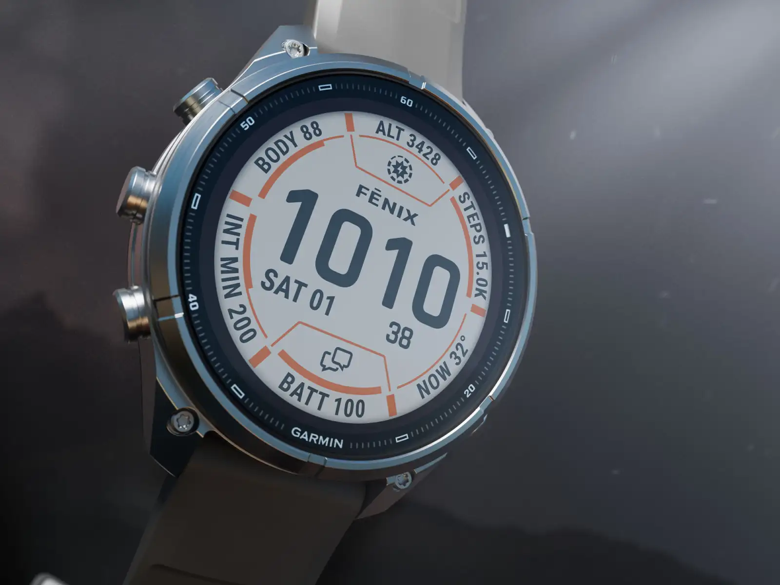 Garmin Fénix 9 Pro inReach Solar 51 mm smart watch Titanium Pebble Gray/Silver Gray