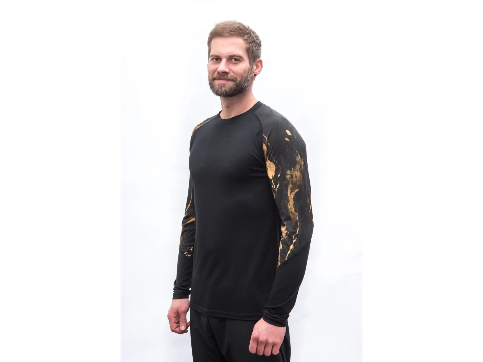 Sensor Merino Impress men's long sleeve shirt black/cosmos