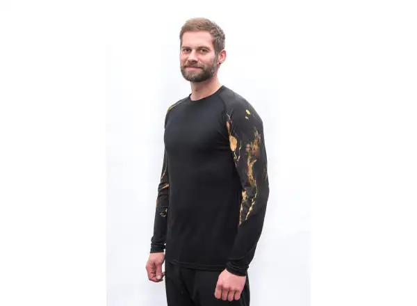 Sensor Merino Impress men's long sleeve shirt black/cosmos