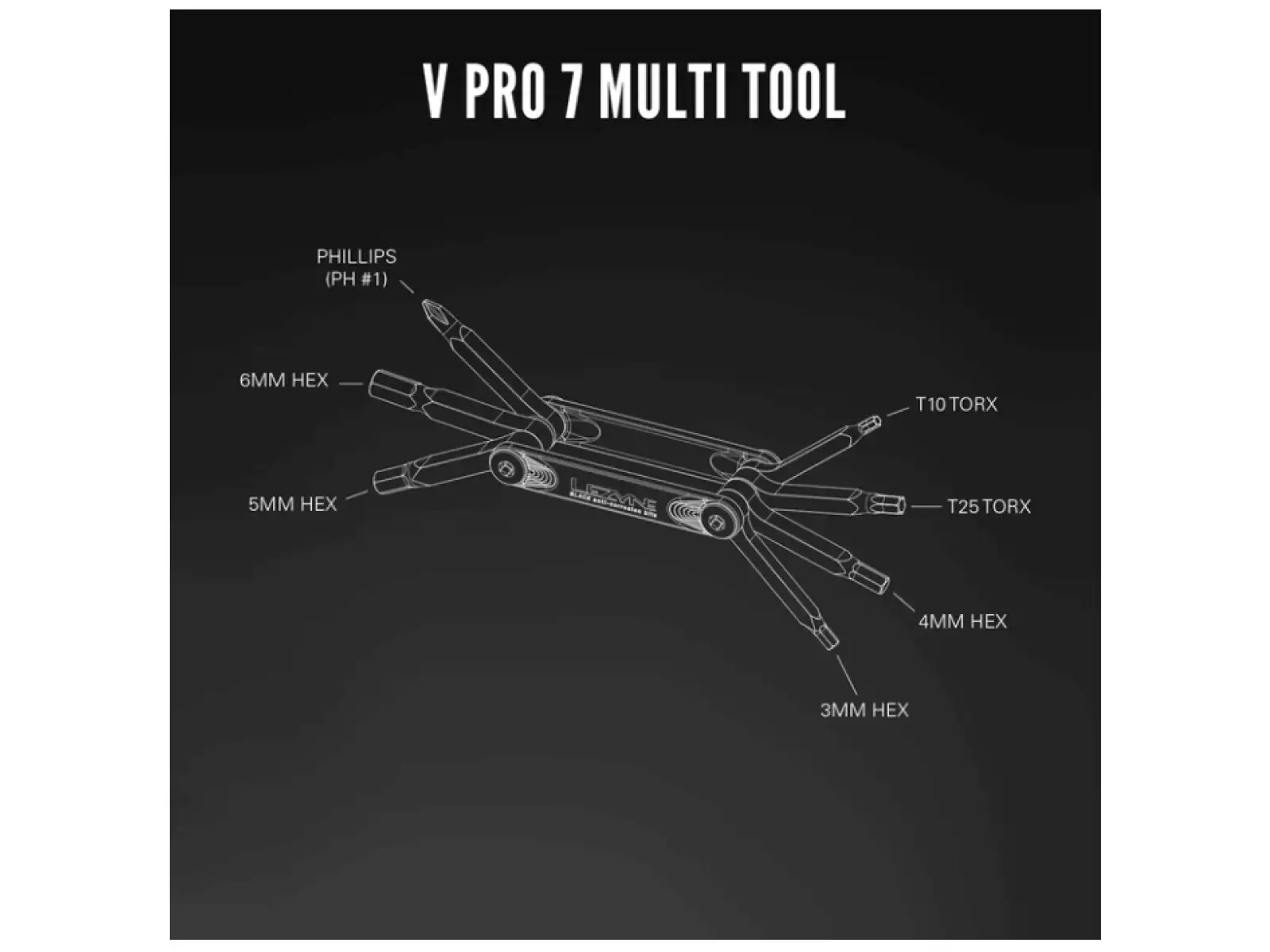 Lezyne V Pro multitool 7 functions black