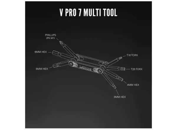 Lezyne V Pro multitool 7 functions black