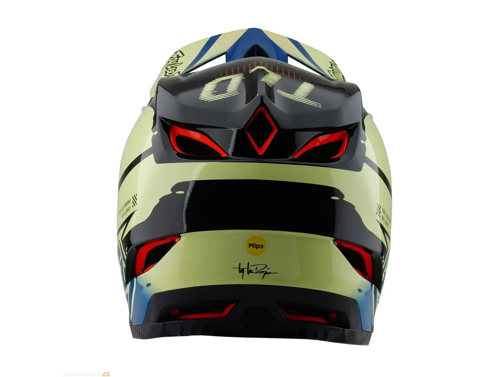 Troy Lee Designs D4 Composite Drip full-face helmet Glo Yellow