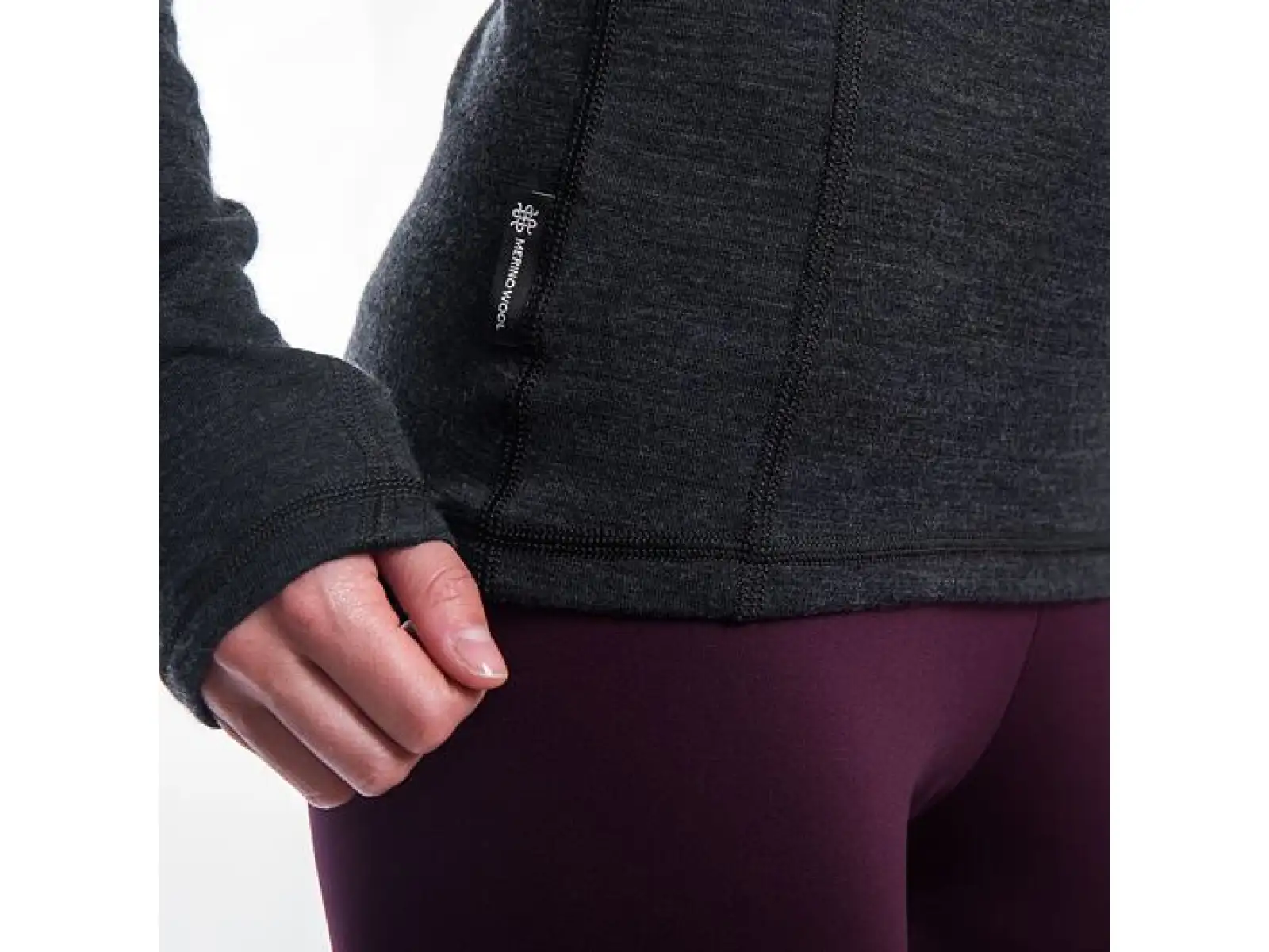 Sensor Merino Bold Roll Neck women's shirt long sleeve Anthracite Gray