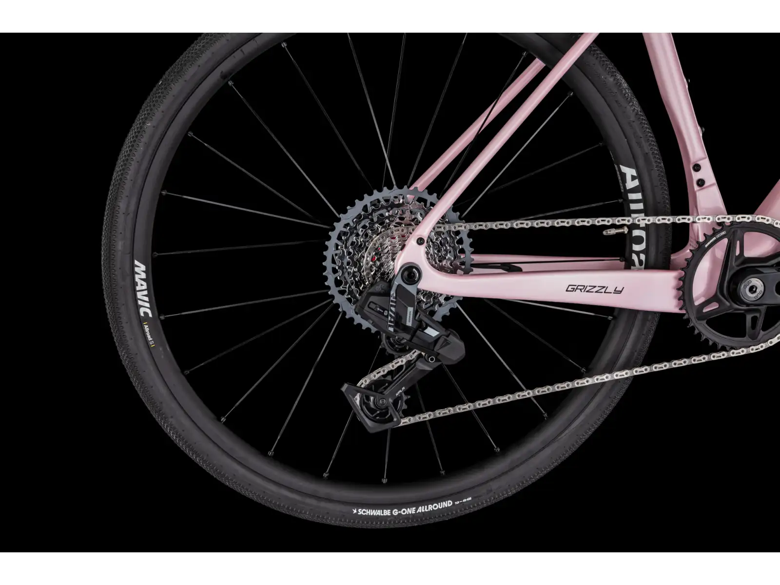 4Ever Grizzly AXS gravel bike Coral/Black