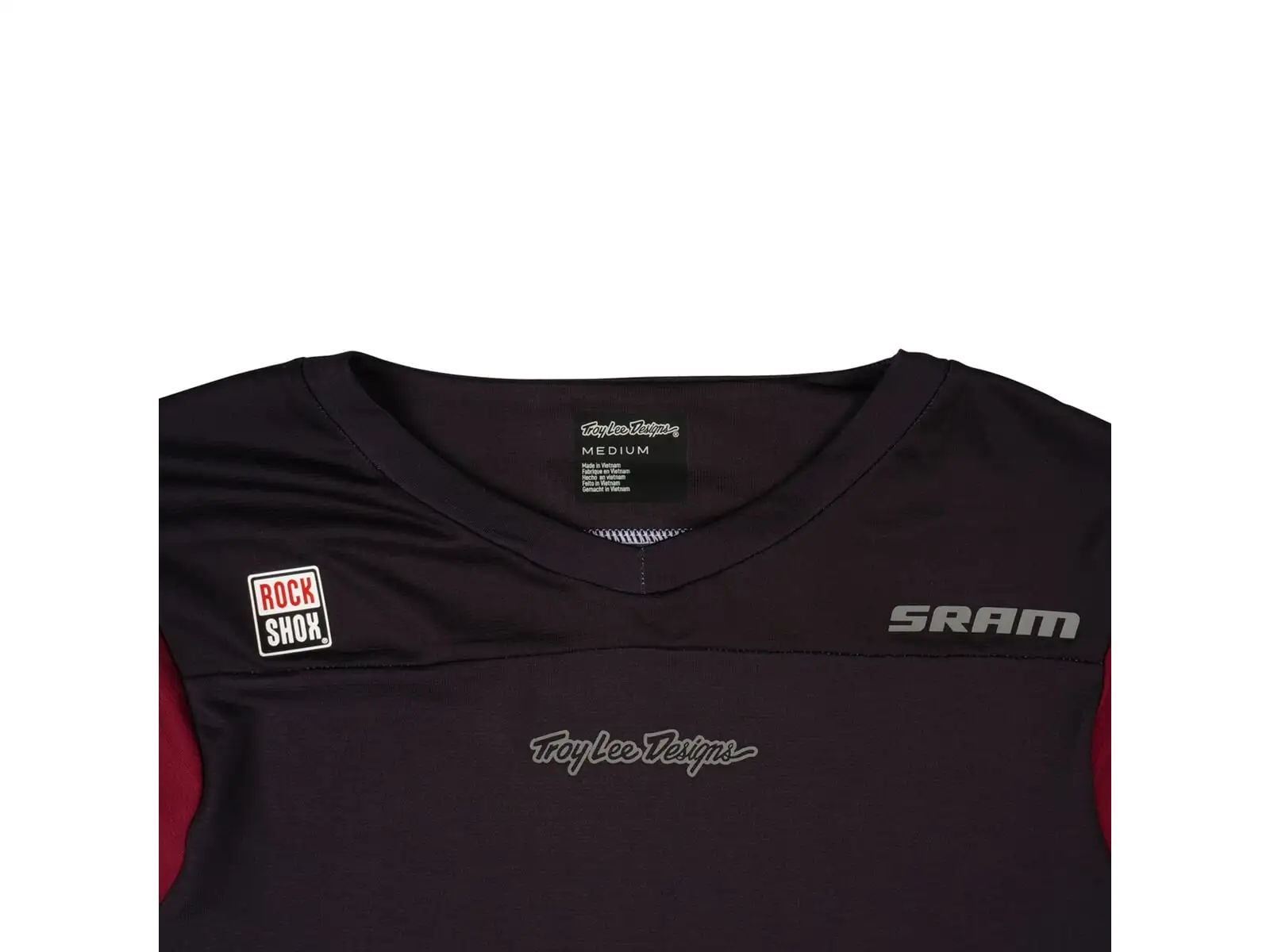 Troy Lee Designs x SRAM Skyline men's long sleeve jersey Radioscape Black/Berry