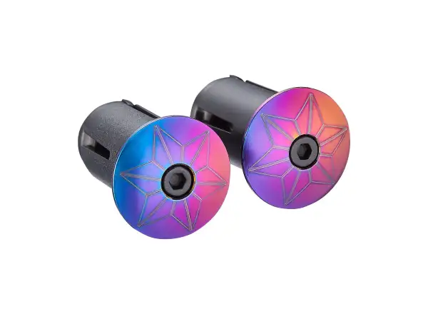 Supacaz Star Plugz Anodized bar plugs Oil Slick