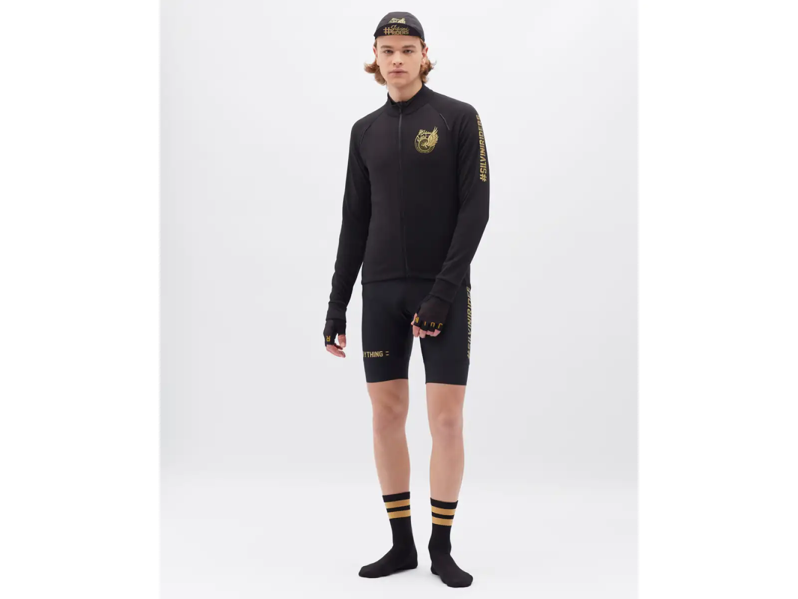 Silvini Leverono men's jersey long sleeve Black/Gold