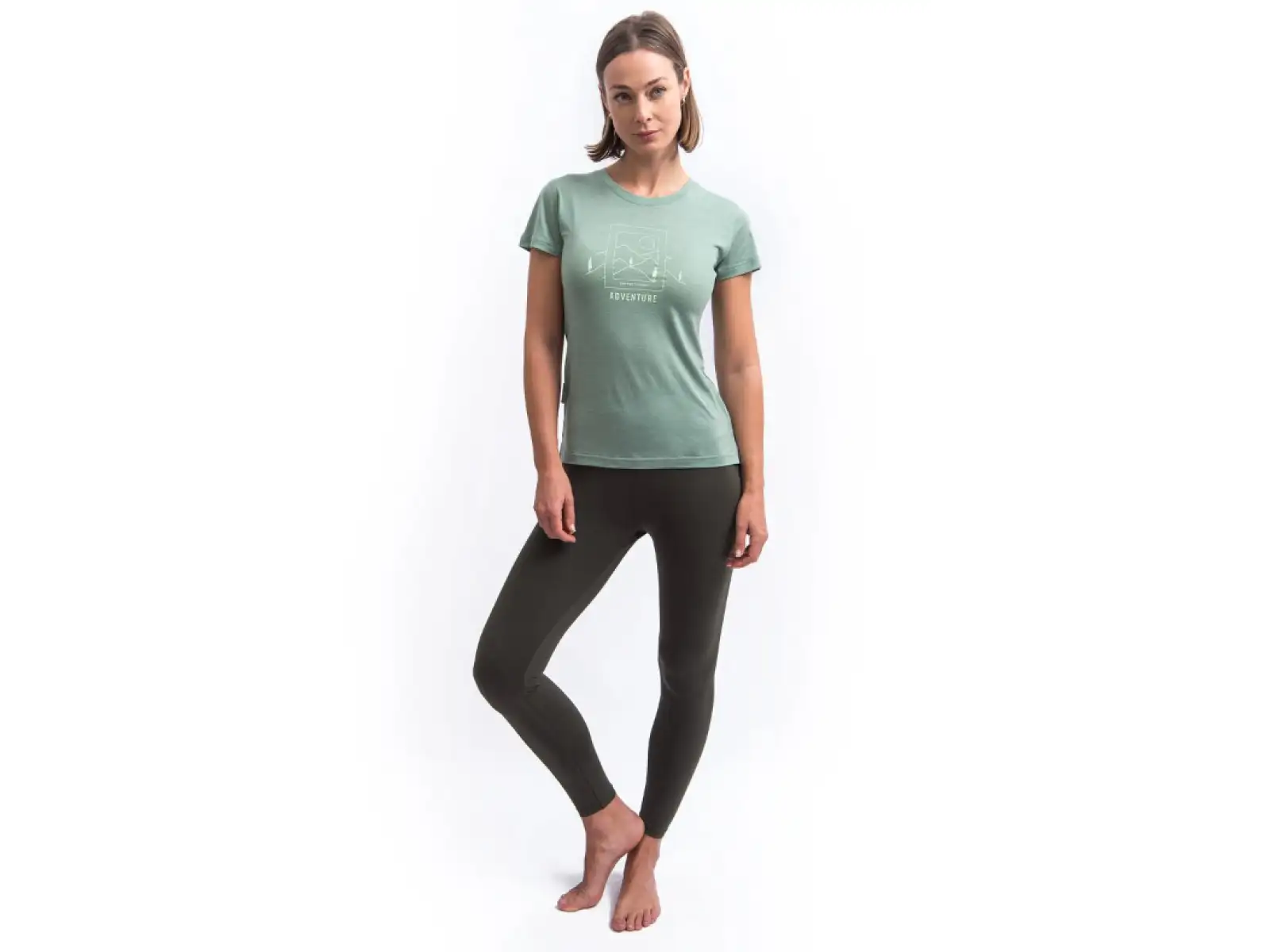 Sensor Merino Air Say Yes women's shirt short sleeve Basil Green