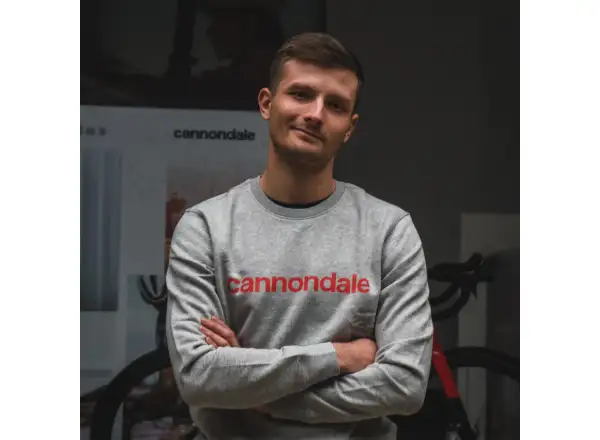 Cannondale Lifestyle hoodie long sleeve Heather Grey/Rally Red