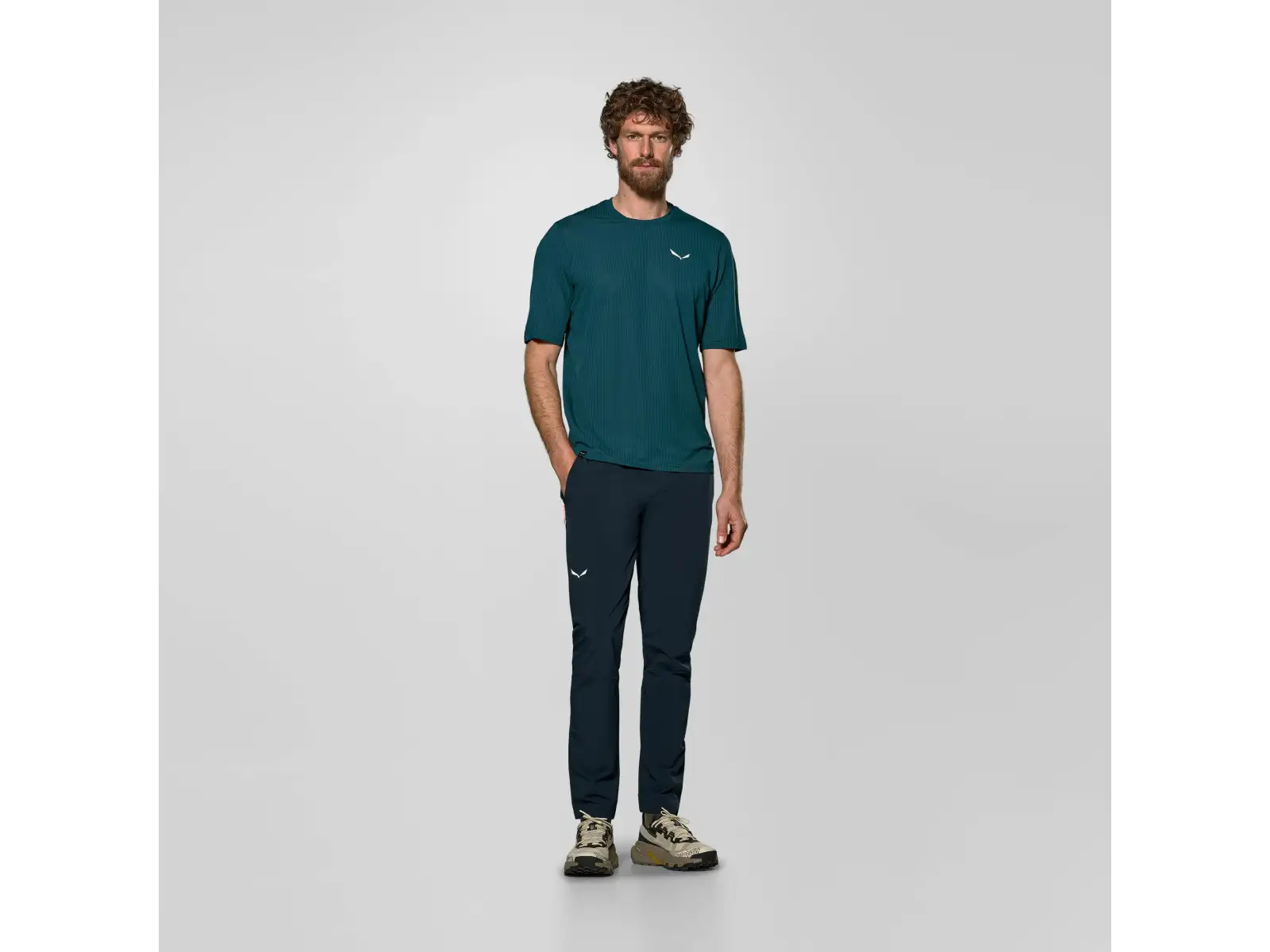 Salewa Pedroc Dry Light men's short sleeve T-shirt Pond blue