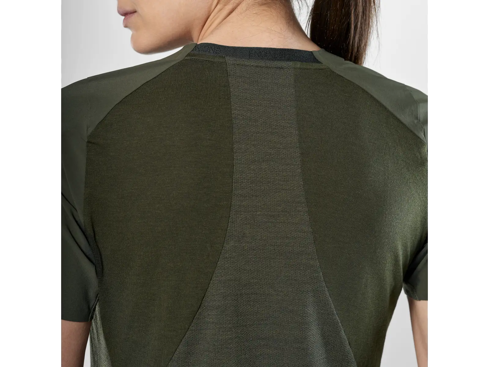 Salewa Puez AM Hyb women's shirt short sleeve Dark Olive