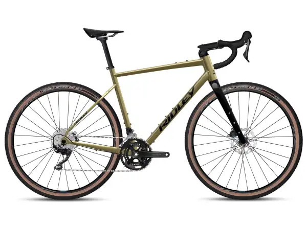 Ridley Kanzo Adventure Alu GRX400 gravel bike Bronze Green/Black