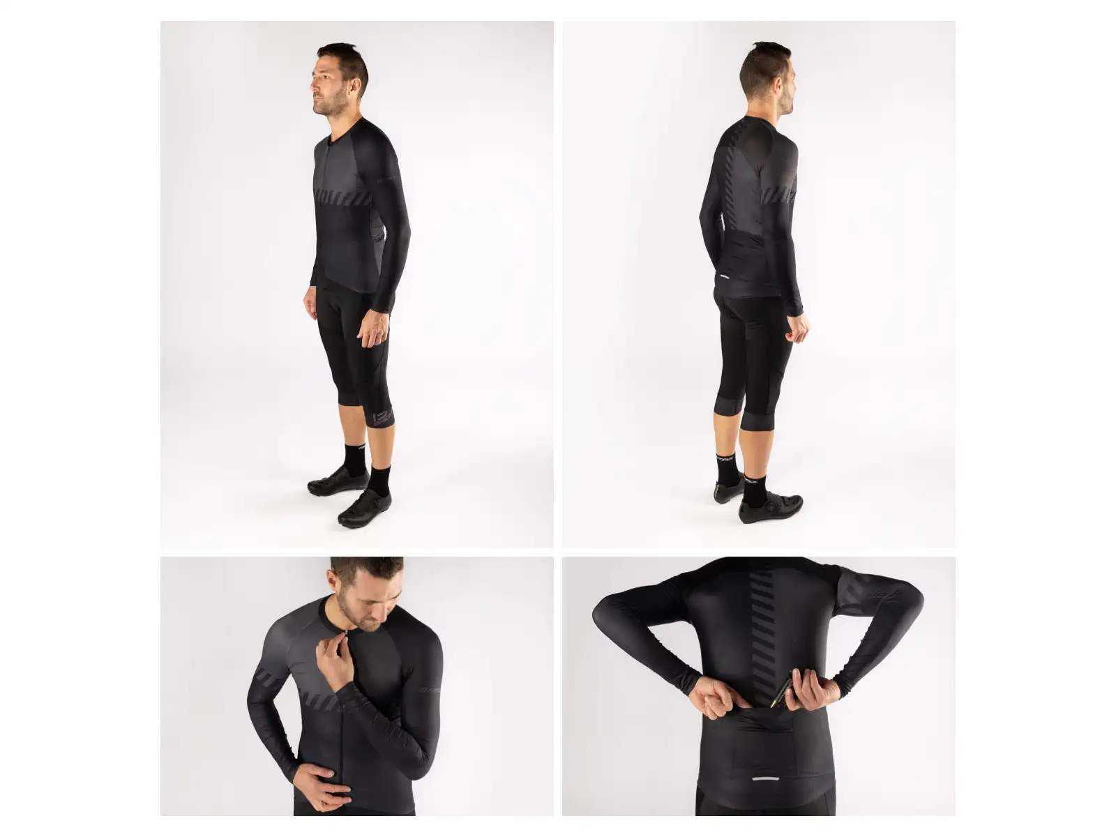 Force Fashion men's jersey long sleeve black/grey