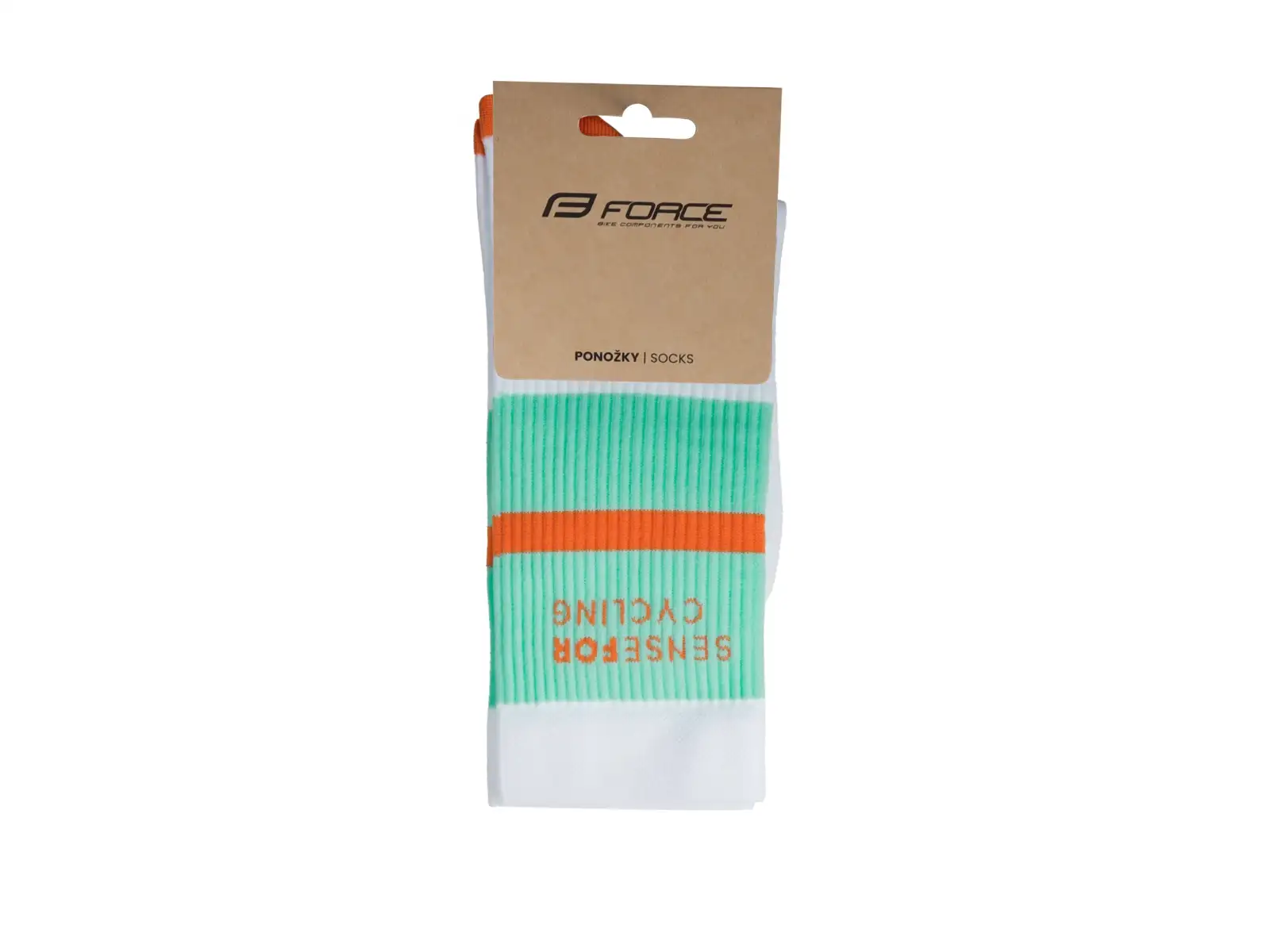 Force Stripe cycling socks white