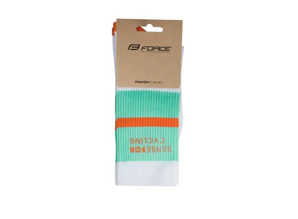 Force Stripe cycling socks white