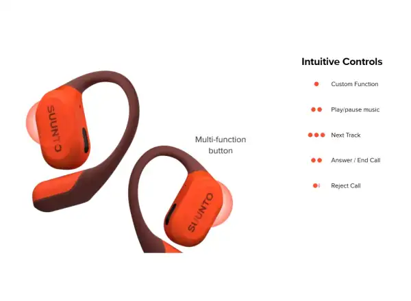 Suunto Spark running headphones Coral Orange