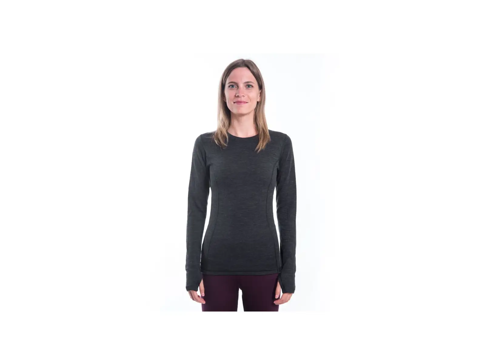 Sensor Merino Bold women's long sleeve shirt Anthracite Gray