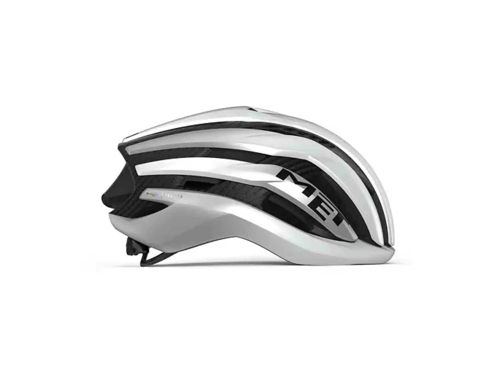 MET Trenta 3K Carbon MIPS helmet white/metallic silver